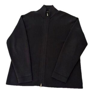 Bandini Mens Full Zip Sweater Jacket, Size XL, Black